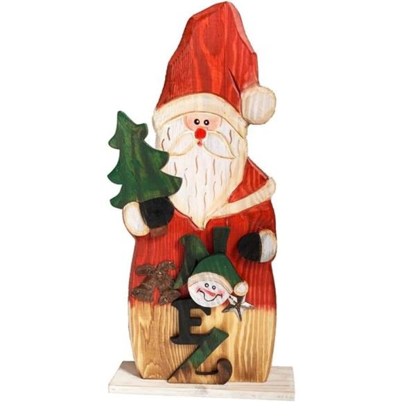Table Top Mantel Santa Claus Centerpiece Indoor Outdoor Home Decor 14.5'' Inches - Picture 7 of 8